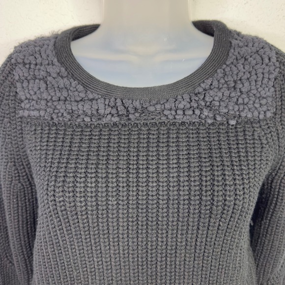 Sonia by Sonia Rykiel Chunky Knit Sweater Womens S Black Wool Minimalist Luxury - Picture 8 of 11
